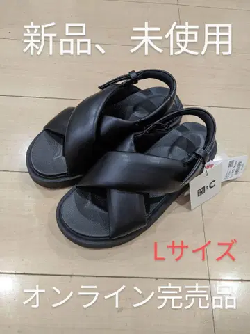 미사용 새상품 유니클로 C 블랙 샌들 L 사이즈