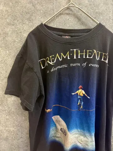 DREAM THEATER 티셔츠 밴딩 티셔츠 구제 의류 블랙 M 사이즈