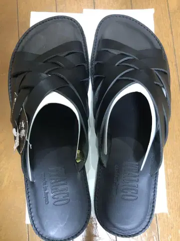 ITALICO 천연 가죽 샌들 블랙