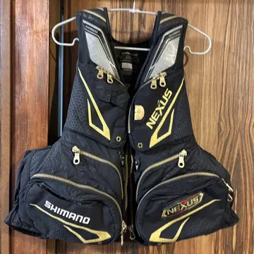 SHIMANO NEXUS 낚시용 조끼 L 사이즈 블랙/골드