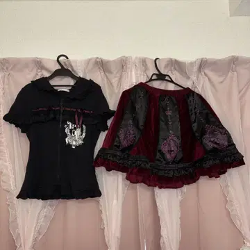 PUTUMAYO 상의 스커트 2개 세트 y2k