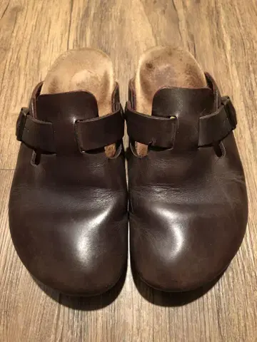 버켄스탁 보스턴 브라운 가죽