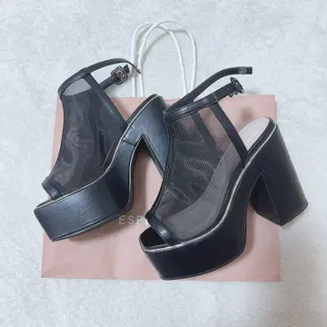 에스페란자 라쿠모리 부츠 통굽 숏부츠 샌들 M