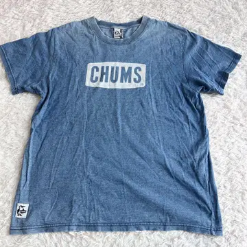 CHUMS 참스 데님풍 로고 티셔츠 M