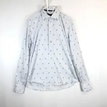 하이드로겐 하프 버튼 풀오버 셔츠 M 사이즈 스트라이프