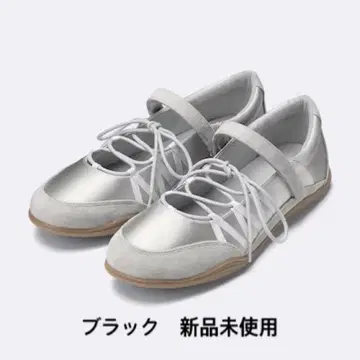 지유 레이스업 발레 스니커즈+E 블랙
