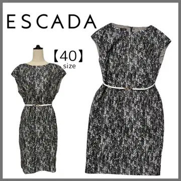 ESCADA 에스카다 원피스 프렌치 슬리브 포멀 벨트 포함