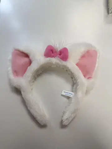 고양이 귀 헤어밴드 핑크 리본 포함