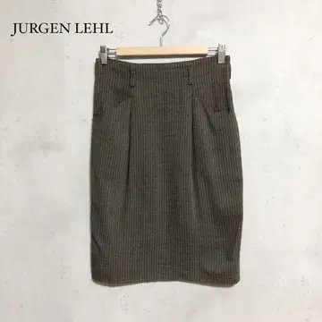 요건 레일 JURGEN LEHL 울 실크 타이트 스커트 M