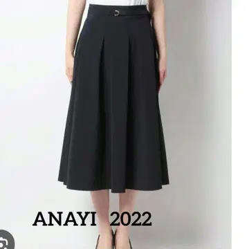 2022 모델 ANAYI 아나이 그로그랭 턱 스커트 블랙 38