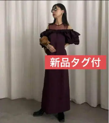 볼륨 버스티어 레이어드 드레스 아메리