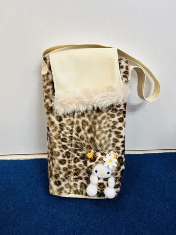 헬로키티 레오파드 무늬 마스코트 봉제 인형 티슈 케이스 레트로