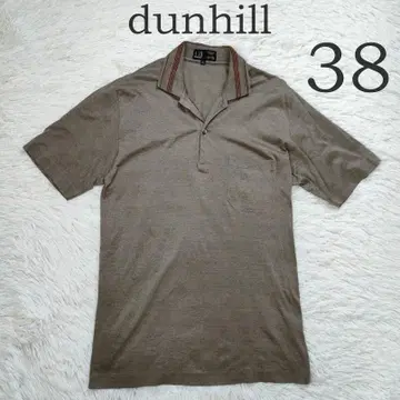 고품질 dunhill 던힐 반팔 피케 셔츠 사이즈 38 그레이지 면