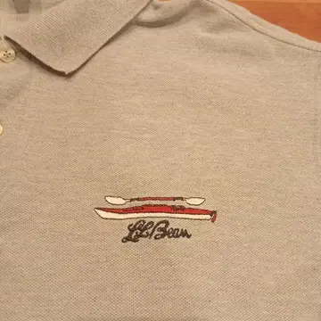 90s L.L.Bean USA제 그레이 피케 셔츠