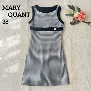 MARY QUANT 보더 슬리브리스 타이트 원피스 데이지 38