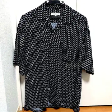 United Arrows 반팔 패턴 셔츠 L