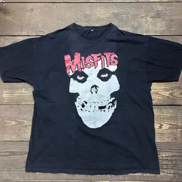 XL 미스핏츠 The Misfits 밴딩 티셔츠 티셔츠 블랙