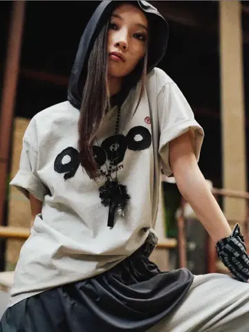 새상품 9090 티셔츠 XS OG Logo Vintage tee 그레이