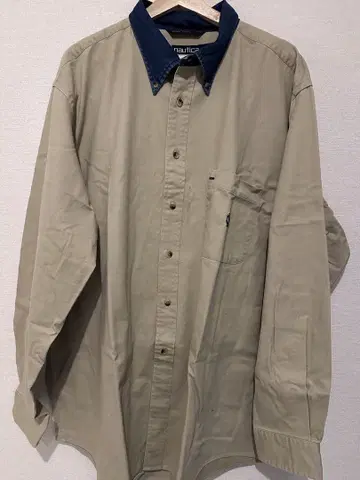 nautica 2XL 긴팔 셔츠 베이지/네이비