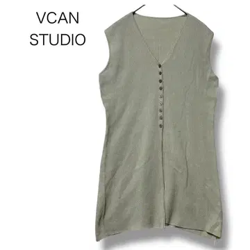 [택 포함] VCAN STUDIO 니트 슬리브리스 F 라이트 그린
