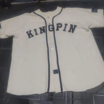 KINGPIN 베이스볼 셔츠 화이트 아이보리 MADEINUSA L