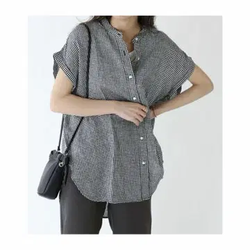 저널 스탠다드 리룸 Linas 린넨 밴드 카라 프렌치 셔츠