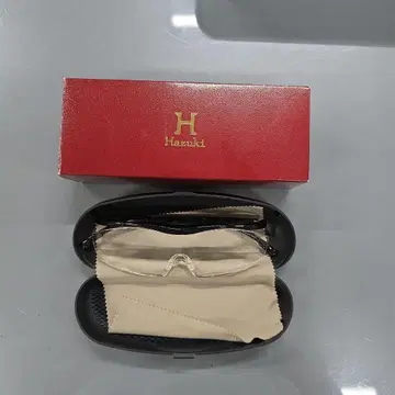 Hazuki 돋보기 투명 렌즈 블랙 프레임