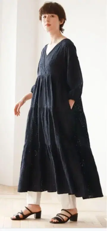 니코앤드 컷워크 티어드 원피스