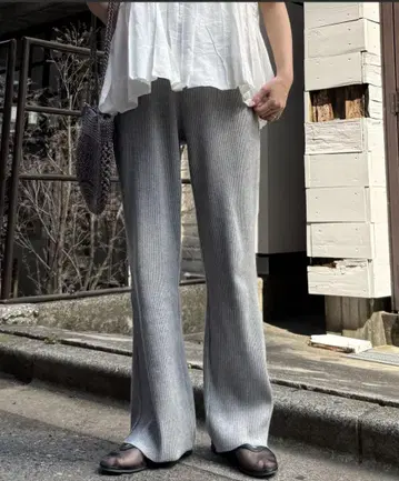 [마이너스 3kg 보일 정도로 깔끔한 실루엣 리브 팬츠 차오패닉 티피