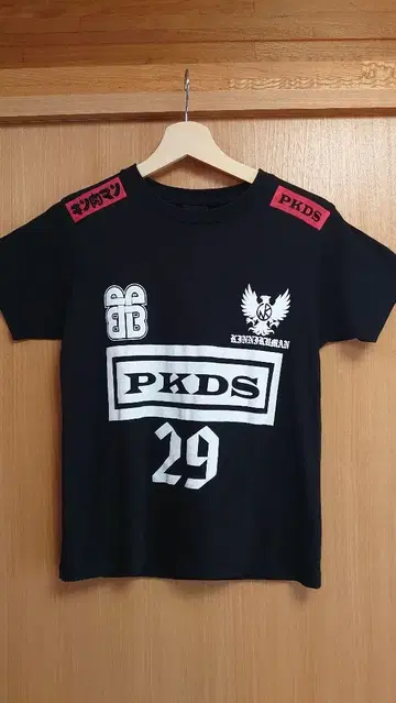 PKDS 근육맨 콜라보 티셔츠 블랙 XS 근육맨 티셔츠