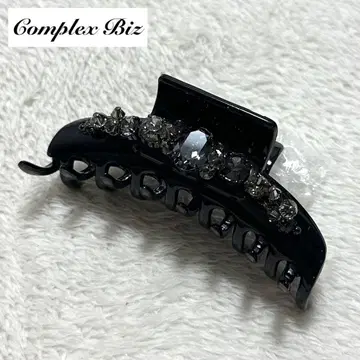 새상품급 Complex Biz 비쥬 큐빅 밴드 클립 블랙