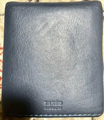 TAKEO KIKUCHI 네이비 접이식 지갑