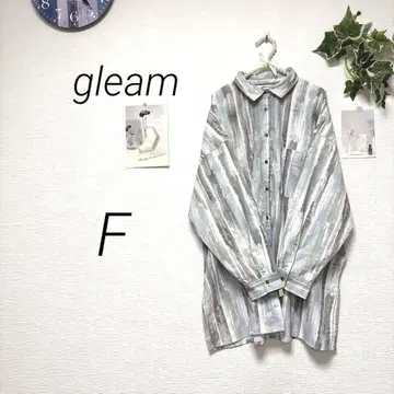 9480 gleam 글림 긴팔 올 패턴 셔츠 F 오버 사이즈 루즈한