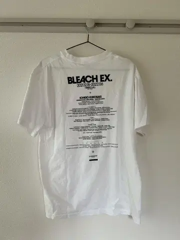 BLEACH EX. 백 프린트 티셔츠 L 사이즈 화이트