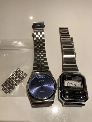 CASIO 아날로그 디지털 시계 세트