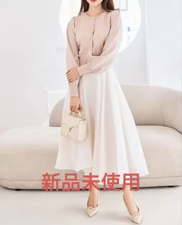 오간자 플레어 스커트 (화이트)