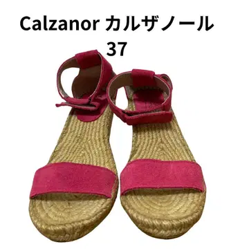 컨디션 최상) CALZANOR 카르자놀 핑크 샌들 37 23.5~24