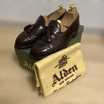 알든 563 코도반 태슬 로퍼 슈 트리 포함 25.5cm