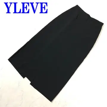 YLEVE 이레브 스커트 블랙 검정 실크 큐프라 1 C3584