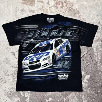 좋은 디자인] 체이스 대형 프린트 티셔츠 NASCAR 레이싱 L