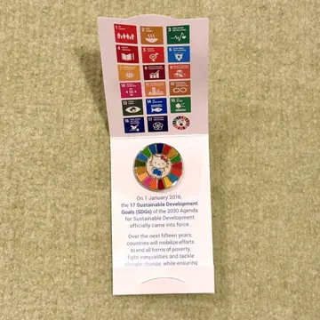 SDGs 핀 배지 헬로키티 미사용 새상품 거치대 포함