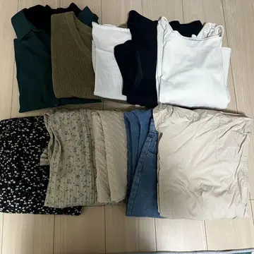 여름 아이템 여성용 상의, 스커트, 바지 10종 세트