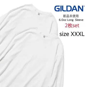 길단] 미사용 새상품 울트라 코튼 무지 긴팔 티셔츠 화이트 2장 3XL