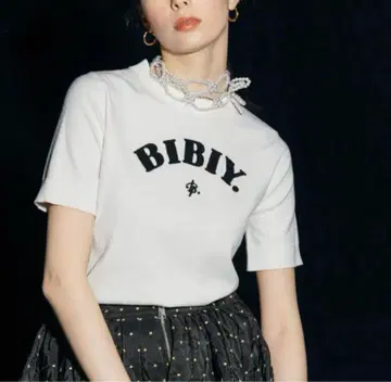 BIBIY. 반팔 니트 화이트 화이트