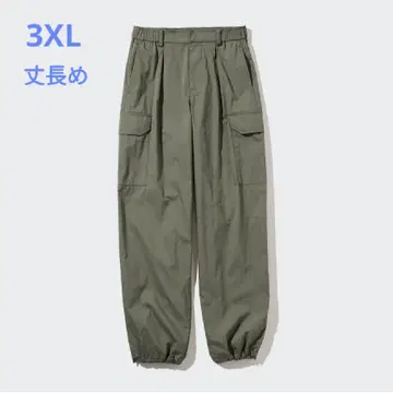유니클로 이지 카고 팬츠 올리브 긴 길이 3XL 여성용