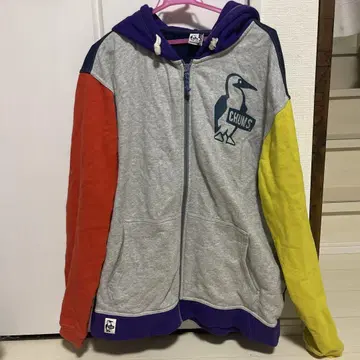 CHUMS 컬러풀 집업 후드티 2XL