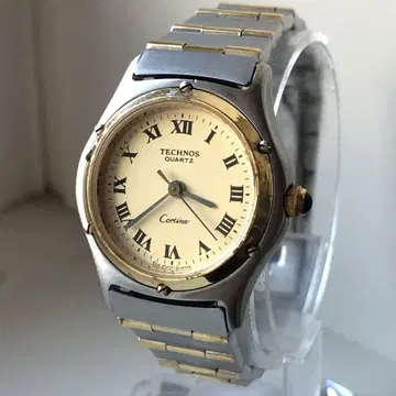 TECHNOS 쿼츠 시계 아이보리