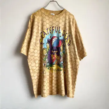 90s USA제 GRATEFUL DEAD AOP 프린트 티셔츠 베어