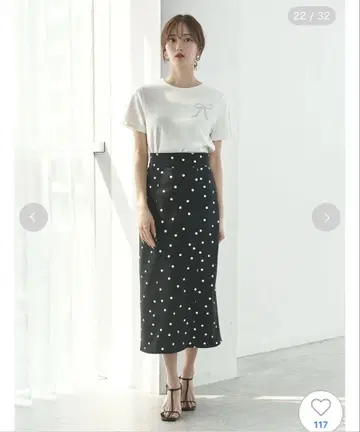 snidel 스나이델 심플 타이트 스커트 DOT