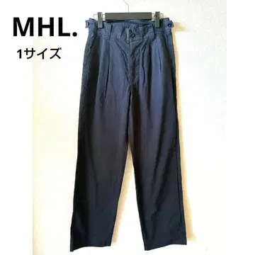 MHL. 코튼 팬츠 다크 네이비 1 사이즈